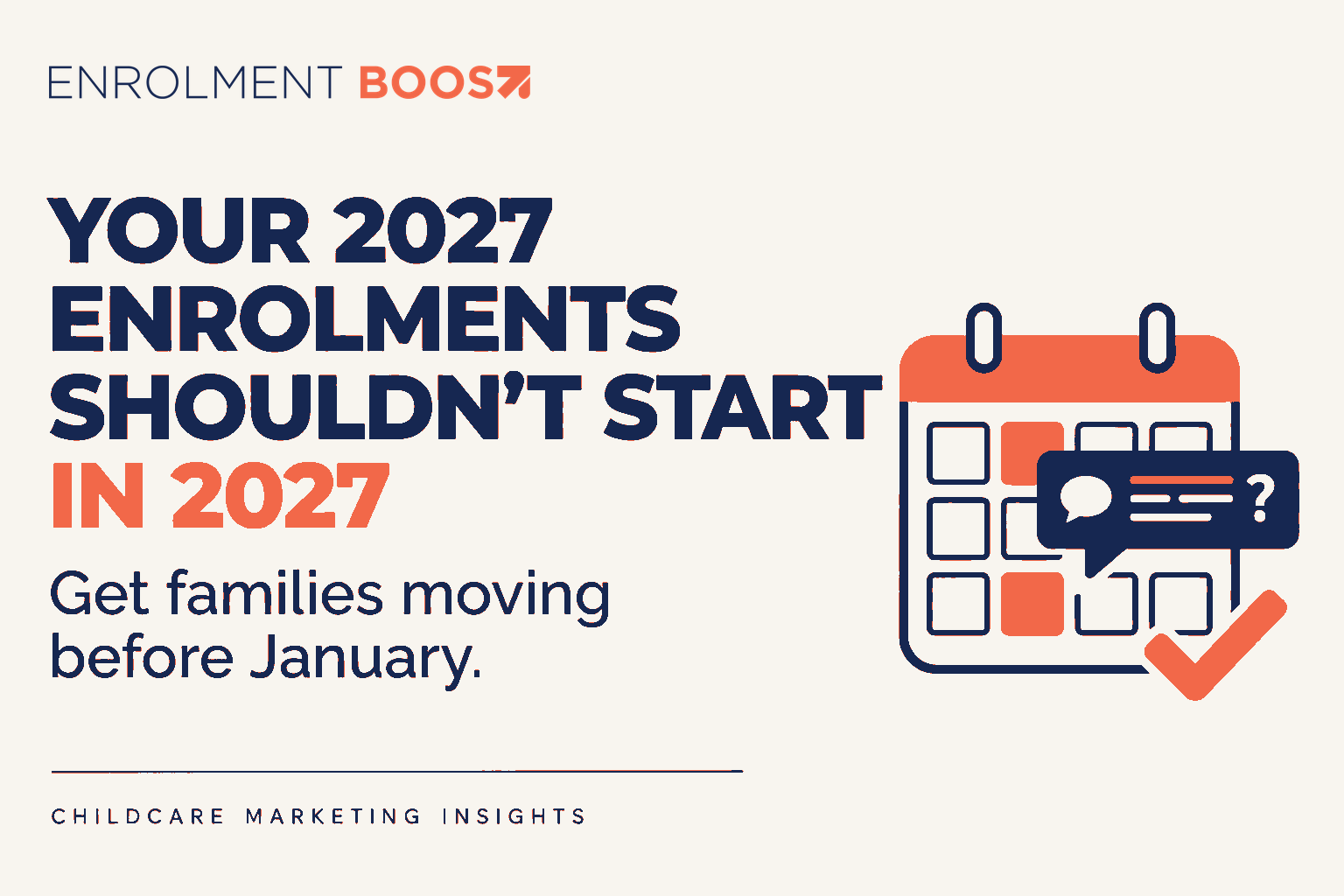 Cover image: Your 2027 enrolments should not start in 2027