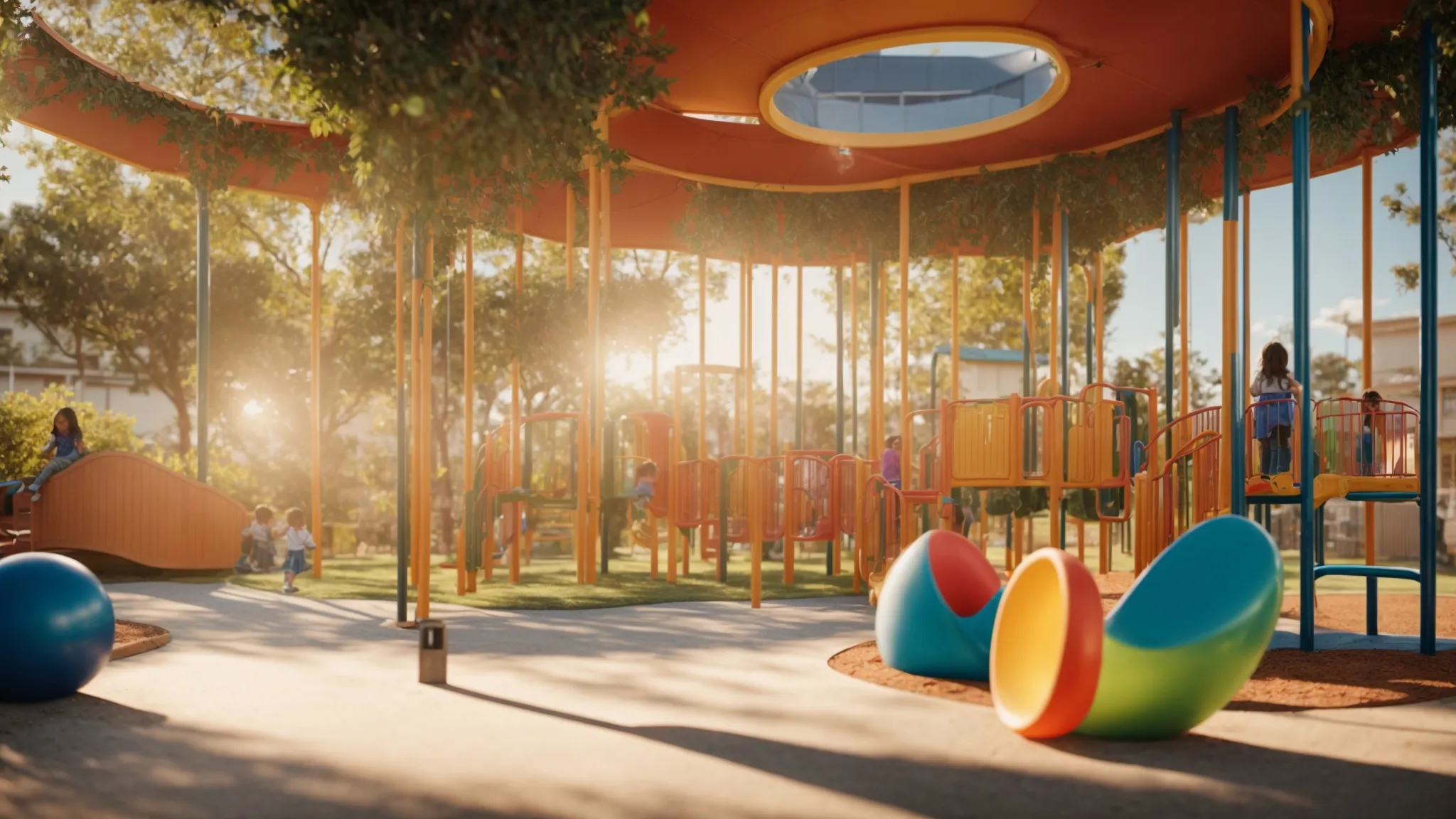 a vibrant, sunlit childcare centre playground buzzing with joyful children at play, symbolising the impact of data-driven marketing strategies on boosting enrolments and engaging families. a vibrant, sunlit childcare centre playground buzzing with joyful children at play, symbolising the impact of data-driven marketing strategies on boosting enrolments and engaging families.